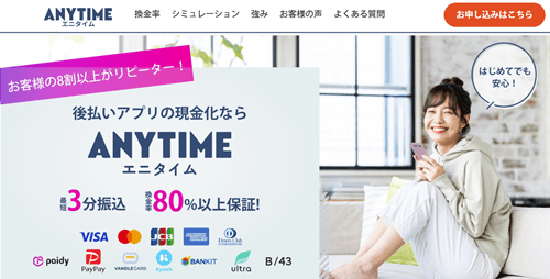 エニタイムのトップ画像